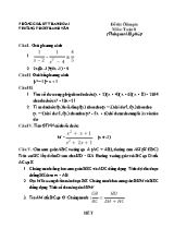 Đề thi ôlimpic môn Toán 8 - Trường THCS Thanh Văn